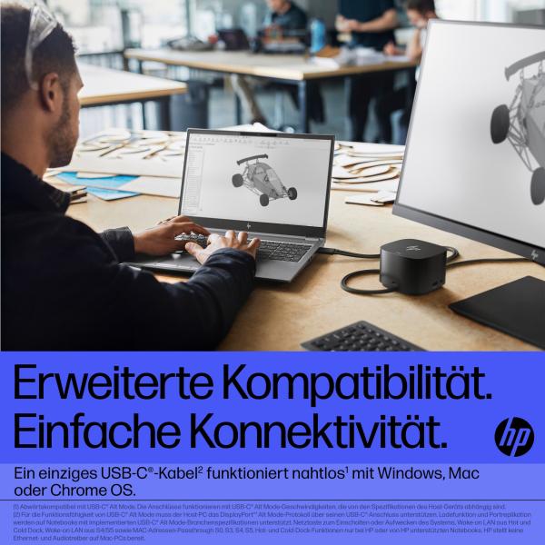 HP Thunderbolt Dockingstation 280W G4 mit Kombinationskabel für Notebooks und mobile Workstation